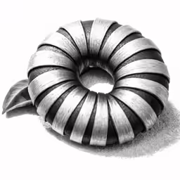 a close up of a twisted cake on a table