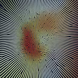 an image of multi - colored lines going into a pattern