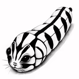 a picture of a striped animal in black and white