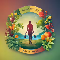 a woman holding a watering jug and standing in a circle,the artwork depicts a woman walking through a field with flowers and fruit