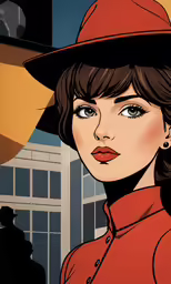 a woman with a hat is in a painting