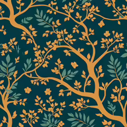 an image of a wallpaper with orange and green trees