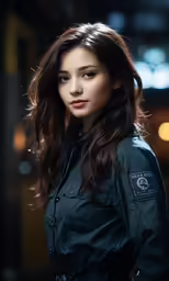 a beautiful young woman posing for the camera