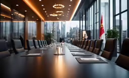 a table is empty and chairs are empty