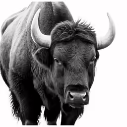 a buffalo is shown on a white background