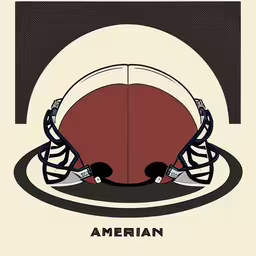 a poster of american football helmets on a beige background,an illustration of a helmet for the american football team,a poster of a football helmet with the words american in black on it,american football helmets laying on top of each other,american football helmet in color poster print