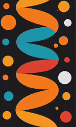 an abstract painting with a different color scheme