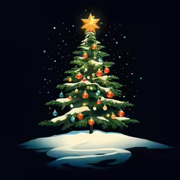 a decorated christmas tree with lights is shown