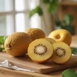 there are many cut kiwi fruit and one orange