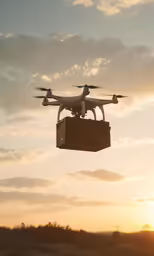 a large remote control plane flying through a cloudy sky