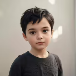 a young boy with a bag around his neck