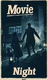a poster from the motion on the back of a movie poster