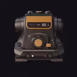 an analog radio on black background