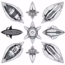 a set of four different types of planes