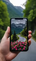 a person taking a picture with a cell phone