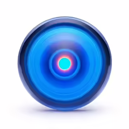 a circular object on a white background