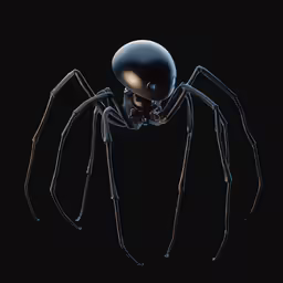a computer generated picture of a spider in a black background