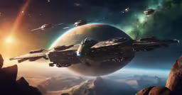 an image of a sci - fiy in the sky