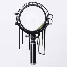 a zoom lens looking at some plants in a round