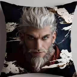 the witch is posing in the portrait cushion