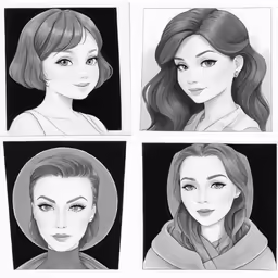 some girl sketches that i did for the character sheet