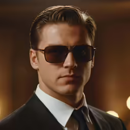 a man with shades and a suit