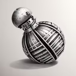 the perfume bottle is on the white surface