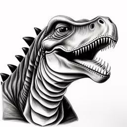 a drawing of a t - rex,a drawing of a dinosaur