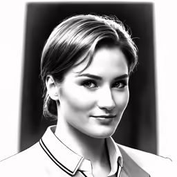 black and white photo of a lady posing