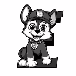 a cartoon character of a dog with a baseball cap on