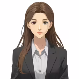 an anime character in a suit