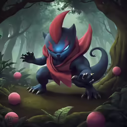 an image of an animal running in the forest