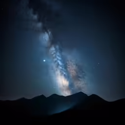 a night sky filled with lots of stars