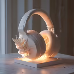 headphones that are turned on some kind of a device