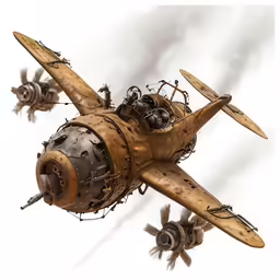 a old, world war ii - era plane with many propellers