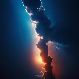 an artistic view of some clouds floating in the air