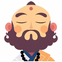 a cartooned face with eyes closed