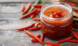 a glass jar full of carrot dipping