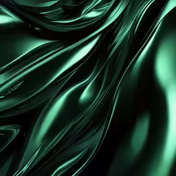 an artistic image of green wavy fabric