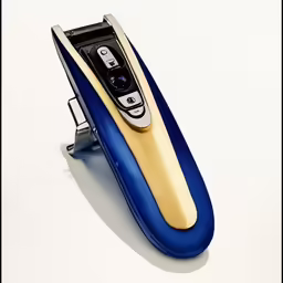 a cell phone in a holder is shown on display