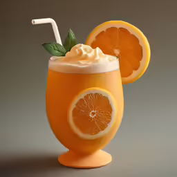 a glass with some drinks on top of it