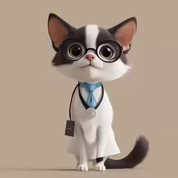 an image of a cat dressed like a doctor