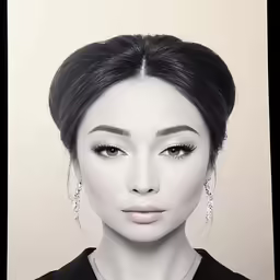 an image of a woman wearing diamond earrings