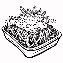 a sketched dish of sushi