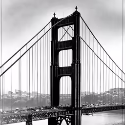 an old photo of a golden gate bridge