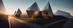the architecture of this building is made of very unusual shapes