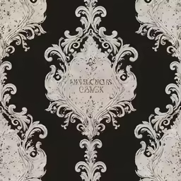 an old wallpaper design featuring flowers and swirls