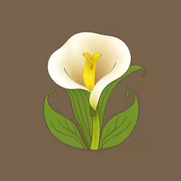 a painting of a white and yellow flower