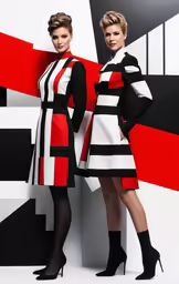 two beautiful young women wearing very similar outfits