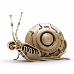 the snail is a mechanical toy, resembling a mantel
